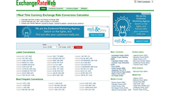 Desktop Screenshot of exchangerateweb.com